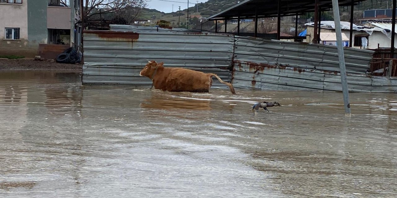 Şiddetli yağışlar Kula’da taşkınlara yol açtı