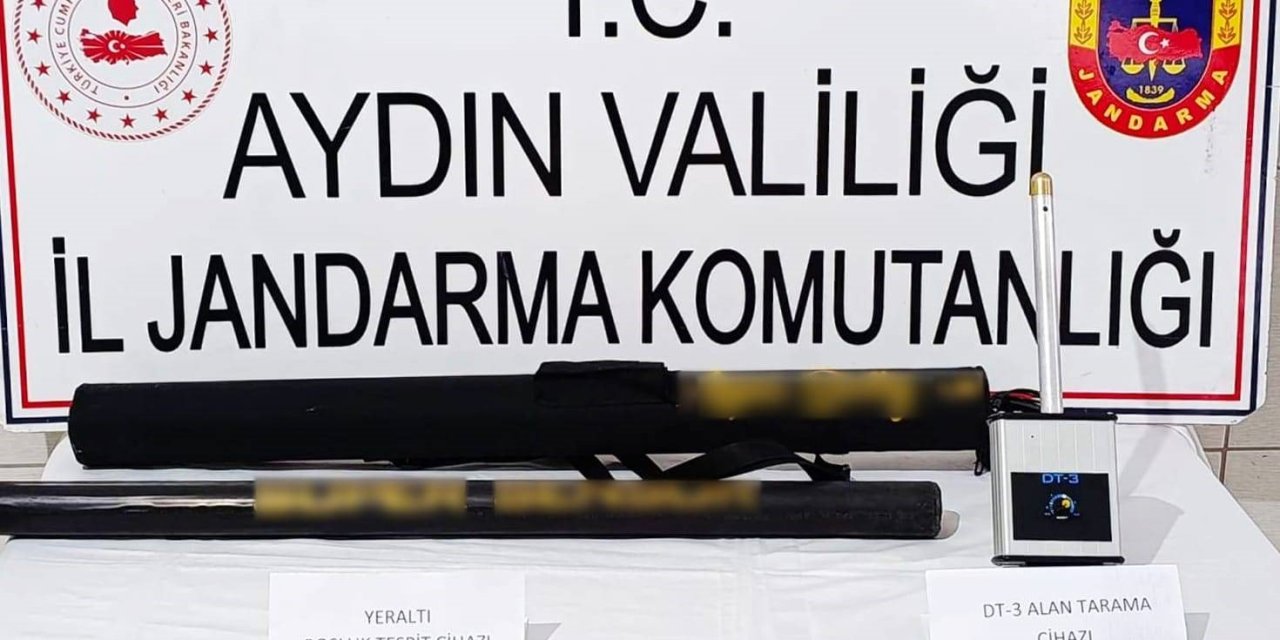 Bozdoğan’da kaçak define arayışı yapan şahıslar suçüstü yakalandı