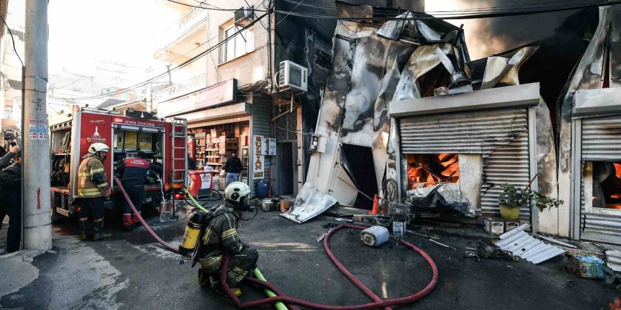 Buca’da iş yerinde yangın