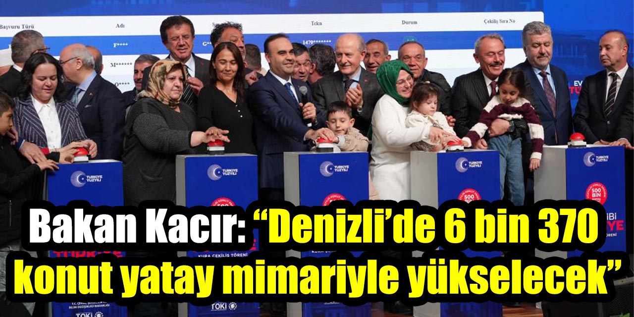 Yüzyılın Konut Projesinde Denizli Kura Çekimi yapıldı