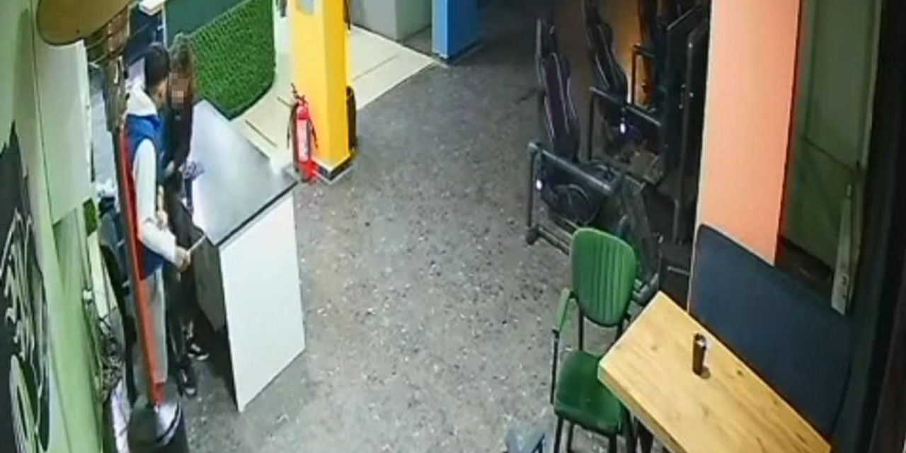 17 yaşındaki çocuğun bıçaklandığı anlar güvenlik kamerasında