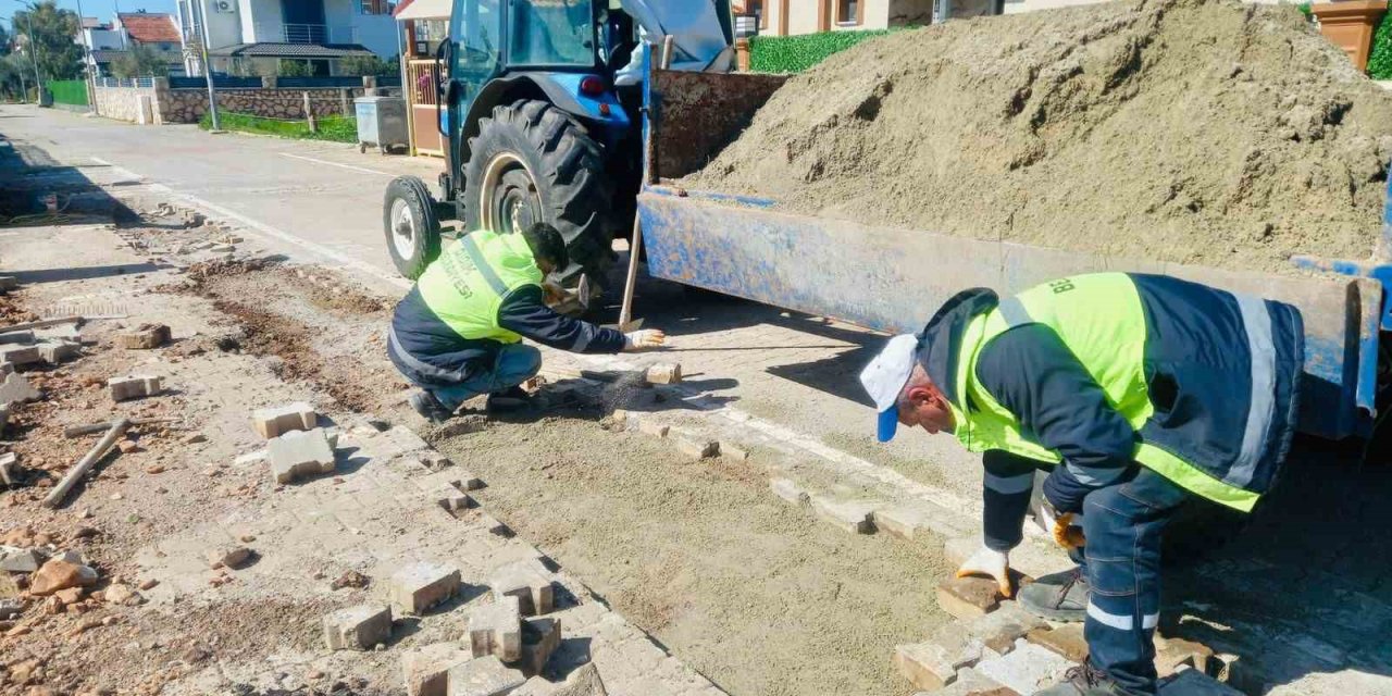 Didim Belediyesi Akbük’te saha çalışmalarını sürdürüyor