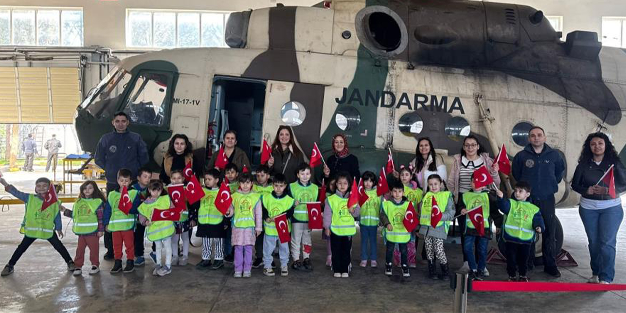 Nazilli’de miniklerden jandarma filosuna ziyaret