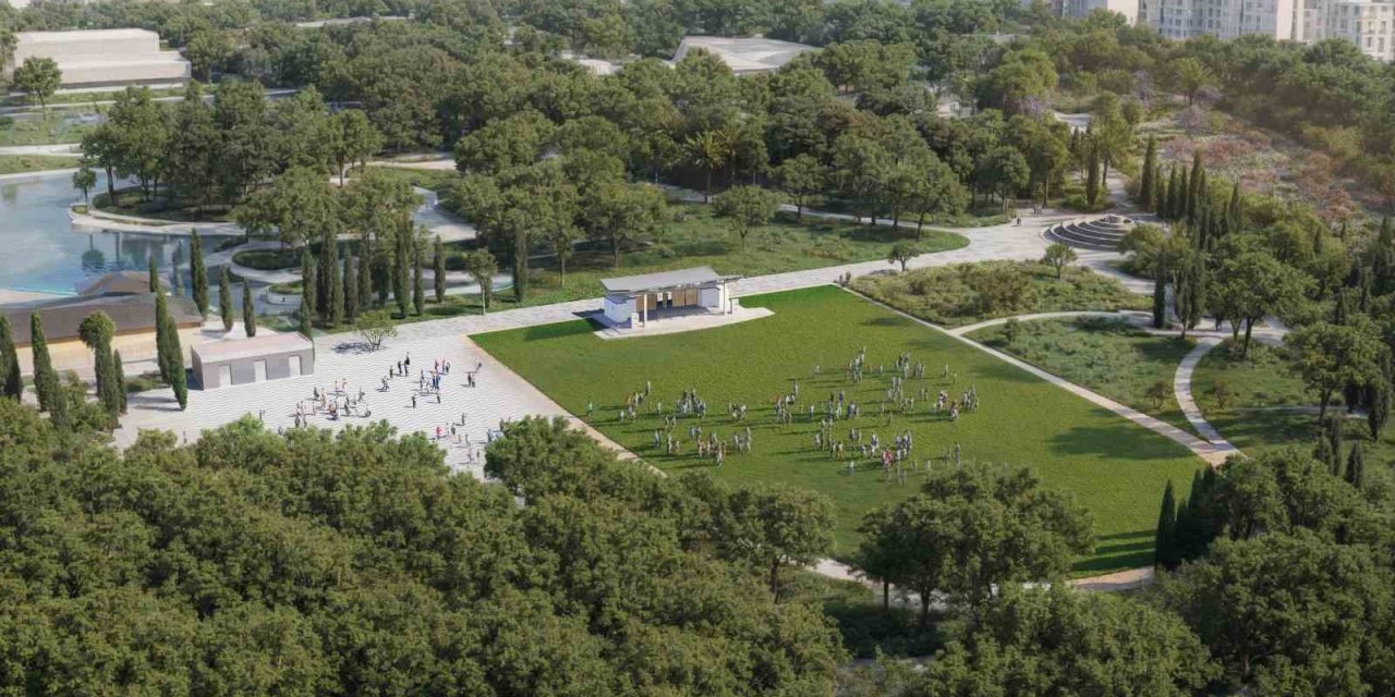 Lunapark alanına yeşille bütünleşen Zeytin Sahne geliyor