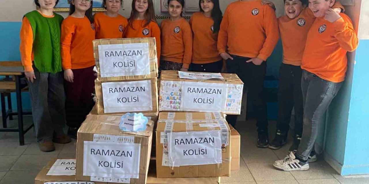 Başçayır’da minik yüreklerden Ramazan kolisi