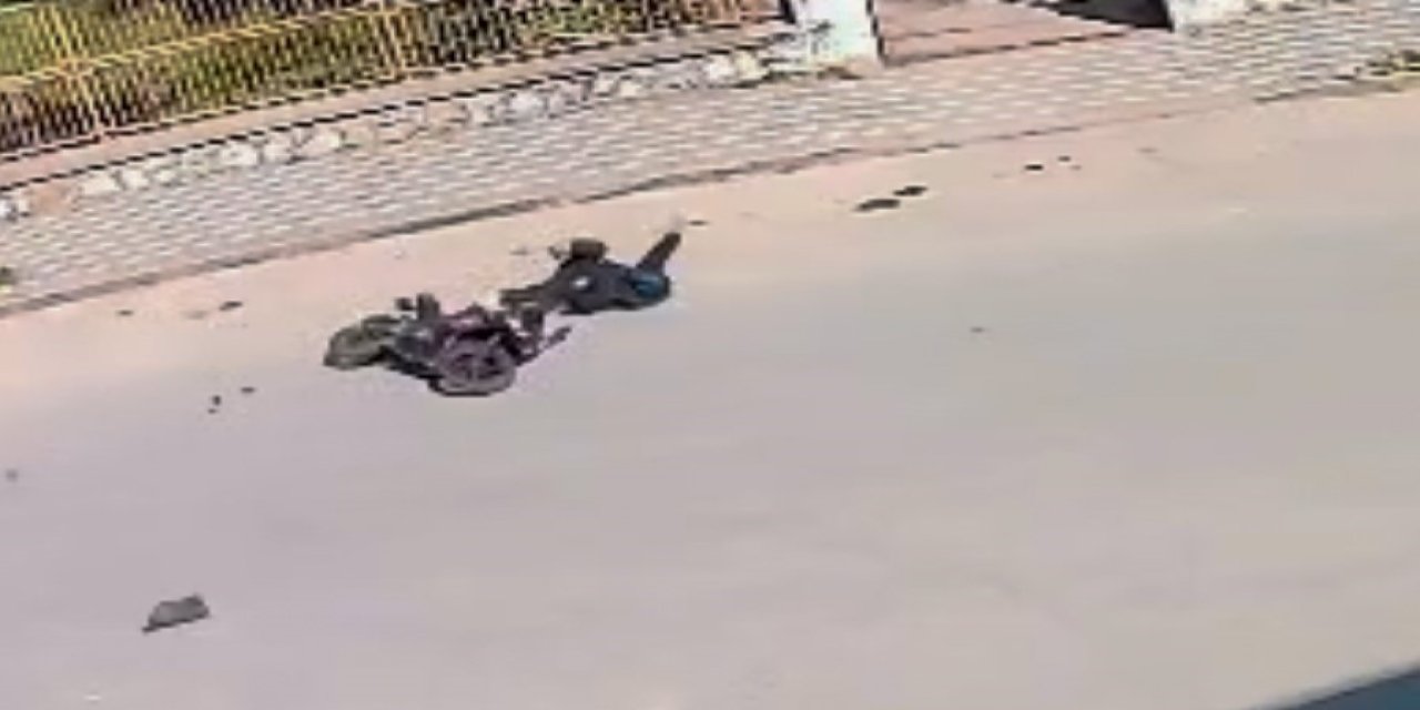 Motosiklet sürücüsü ölümden döndü