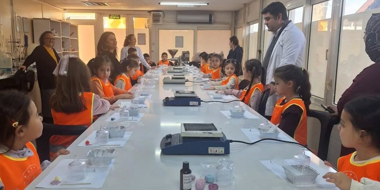 Köyceğizli minikler mum yapımını öğrendi