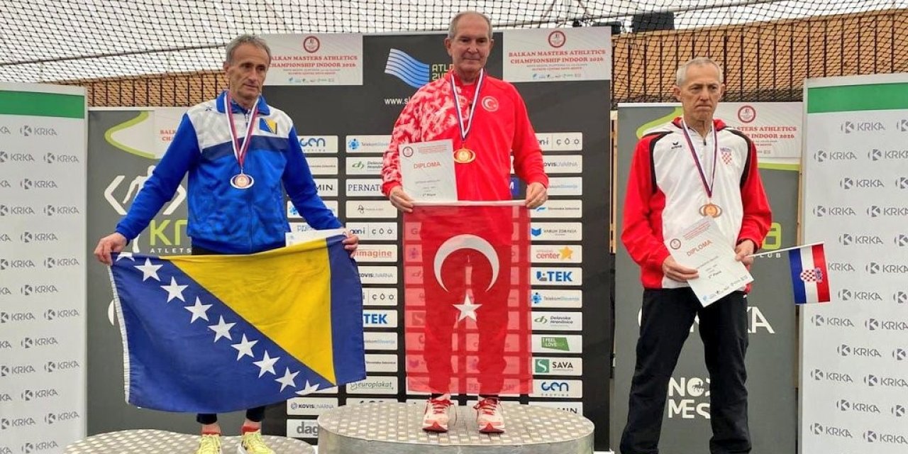 65 yaşındaki Denizlili atlet üç altın madalya yurda döndü