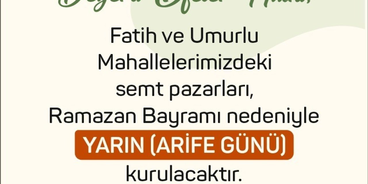 Efeler’in semt pazarlarına bayram düzenlemesi