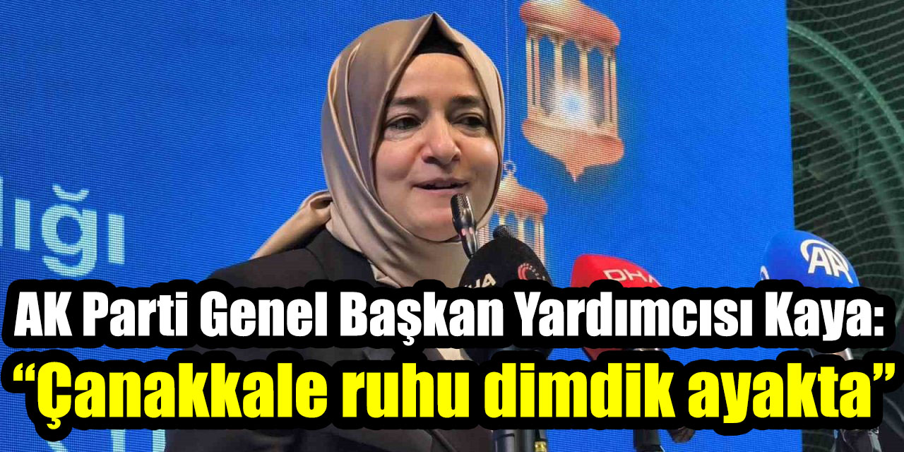 AK Parti Genel Başkan Yardımcısı Kaya: “Çanakkale ruhu dimdik ayakta”