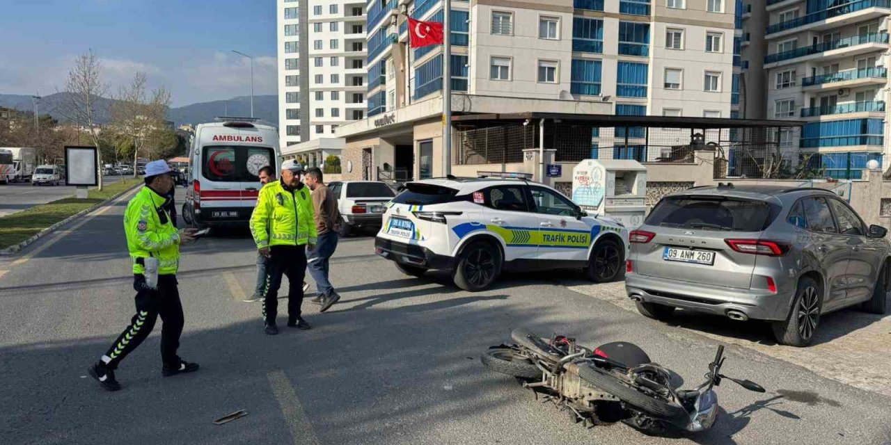 Söke’de meydana gelen trafik kazasında motosiklet sürücüsü yaralandı