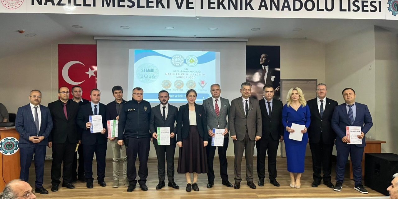 Nazilli’de projeleri ile dereceye giren okullar için ödül töreni düzenlendi