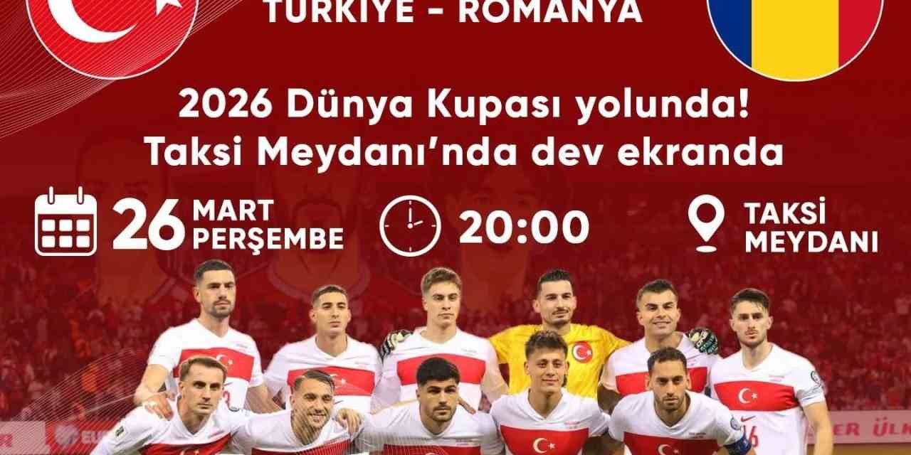 Milli maç heyecanı Bozdoğan’da dev ekranda