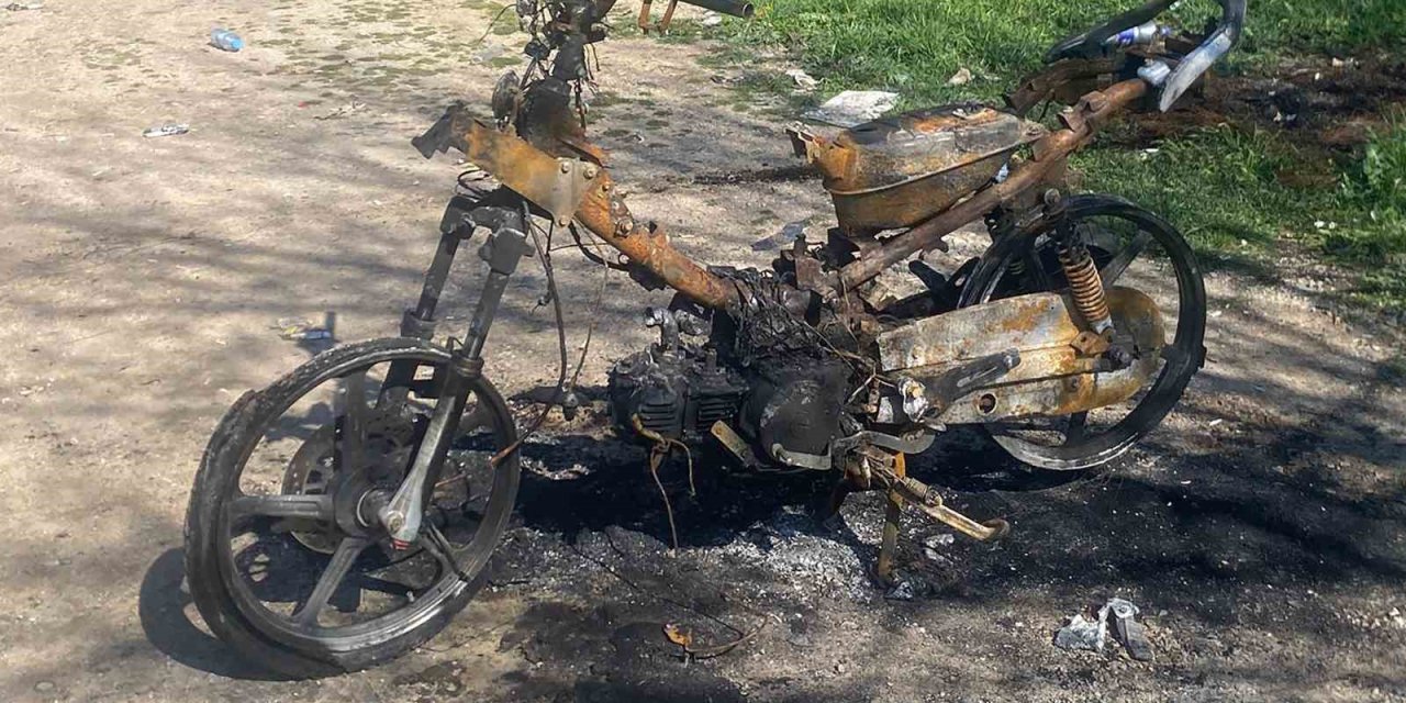 203 Bin TL’lik ceza sonrası motosikletini yaktı