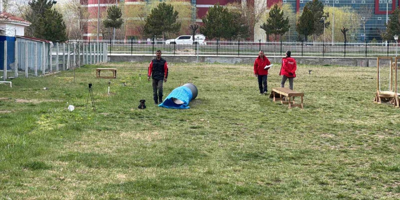 Uluslararası düzeyde alan ve enkaz arama köpekleri sınavı Afyonkarahisar’da başladı