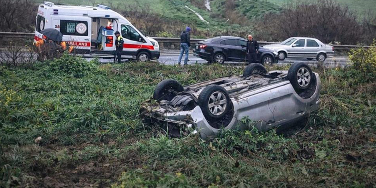 Söke’de otomobil takla attı: 1 yaralı