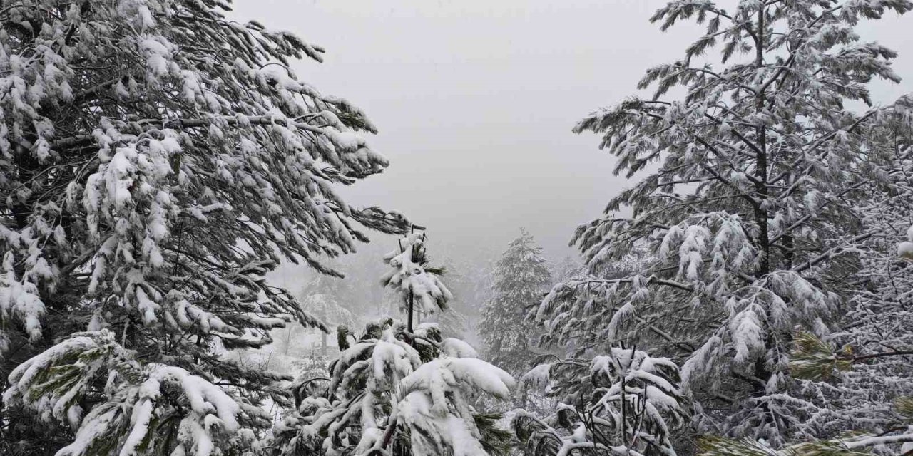 Demirci’nin yüksek kesimlerinde kar yağışı etkili oluyor