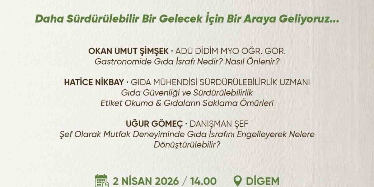 İsrafa ’dur’ demek için uzmanlar Didim’de buluşacak