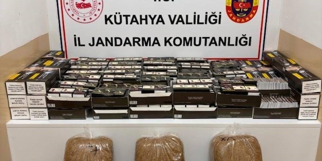 Kütahya’da kaçak tütün ve sigara operasyonu