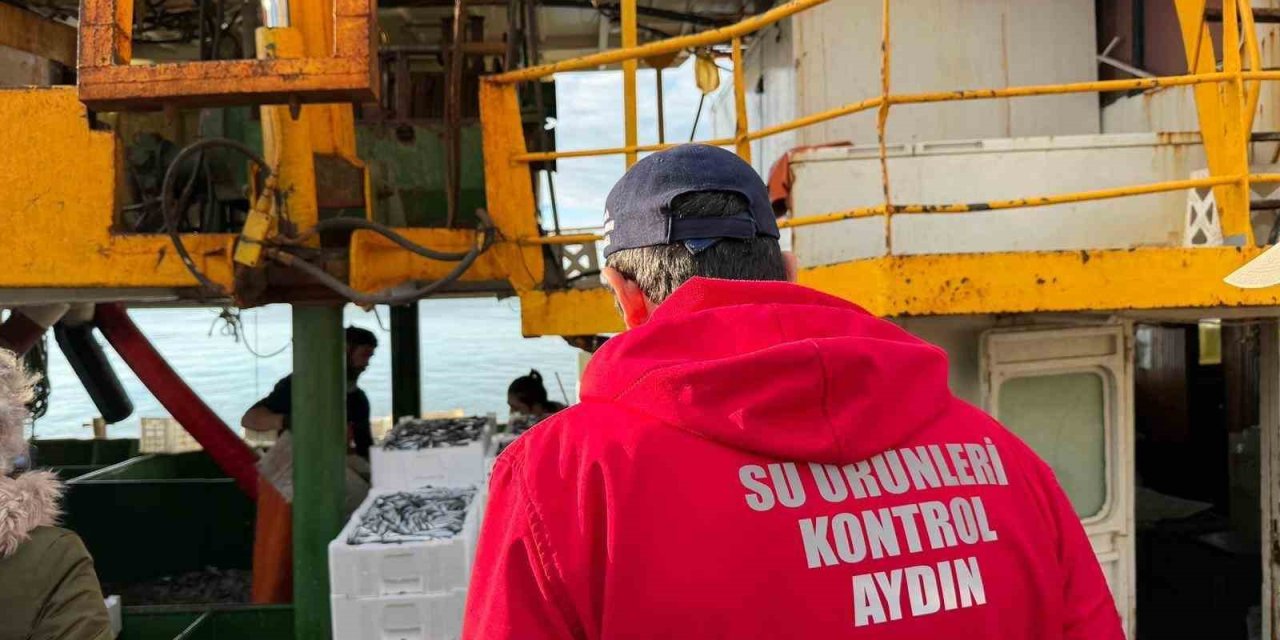 Hamsi kotası için Didim’de denetim yapıldı