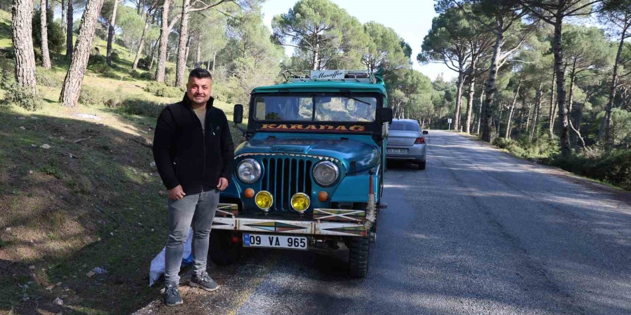 Eski yeşil cipler Aydın dağlarının vazgeçilmezi oldu