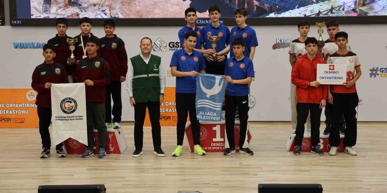 Aliağalı oryantiring sporcuları şampiyonadan 6 dereceyle döndü