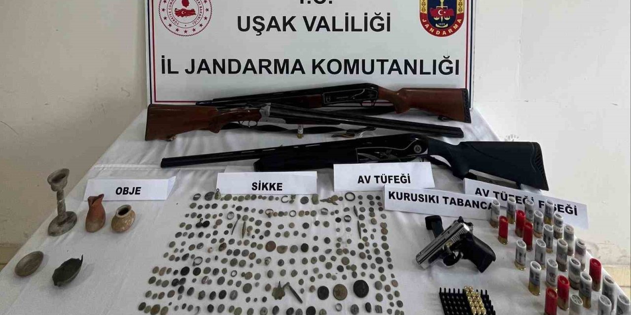 Uşak’ta 284 adet sikke ele geçirildi