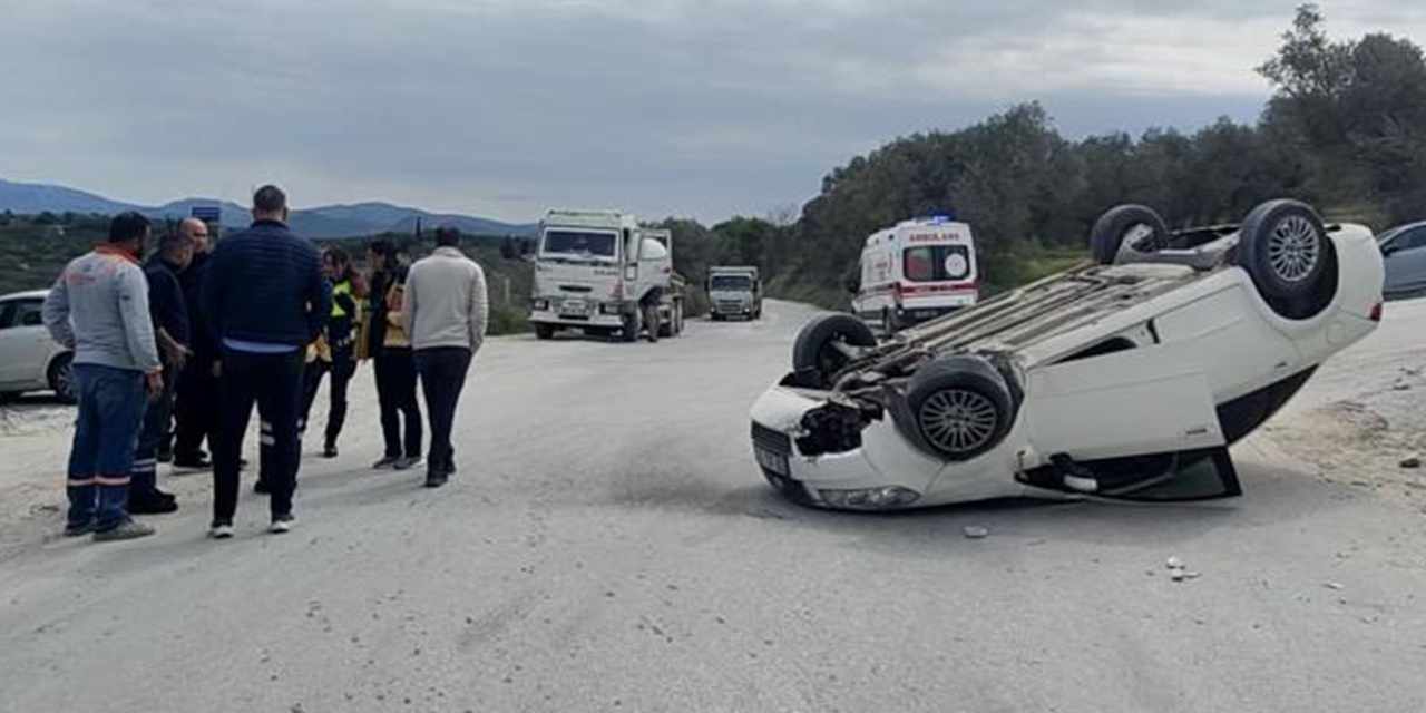 Beton mikserinden kaçarken takla attı: 80 yaşındaki sürücü sağ kurtuldu