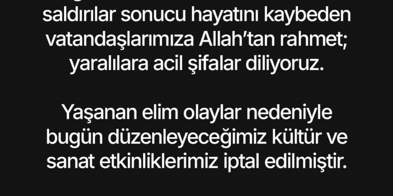 Başkan Çerçioğlu, tüm etkinlikleri iptal etti