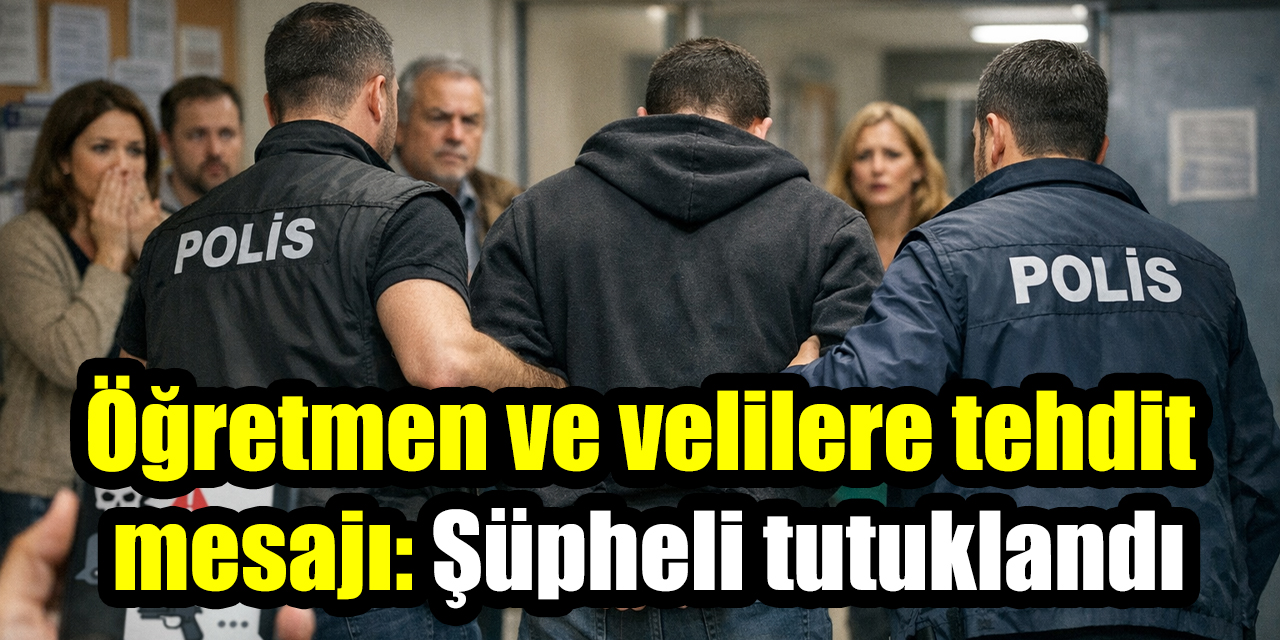 Öğretmen ve velilere tehdit mesajı: Şüpheli tutuklandı