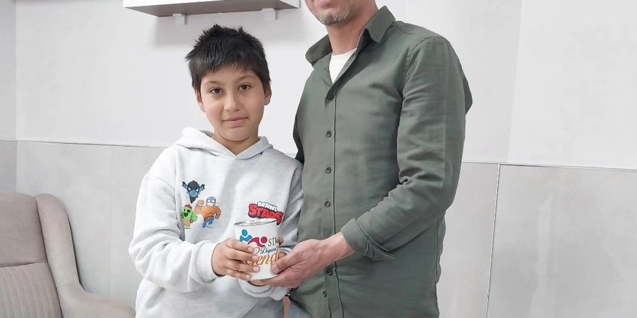 Simav’da minik yürekten büyük bağış