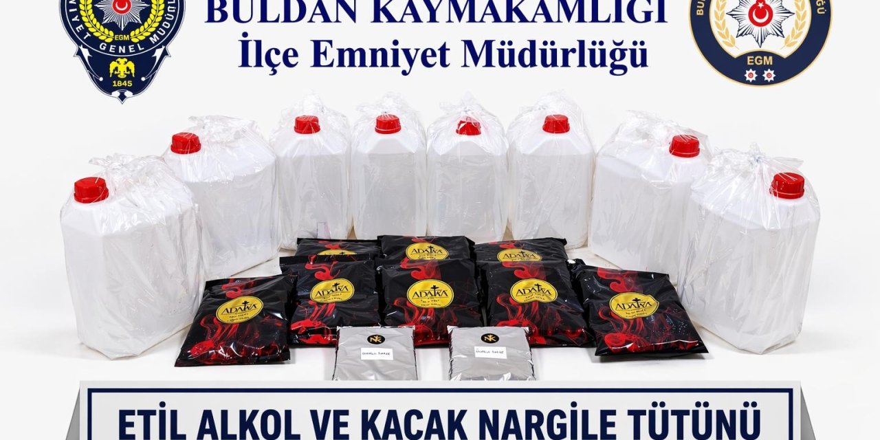 Buldan’da kaçak alkol ve tütün operasyonu düzenlendi