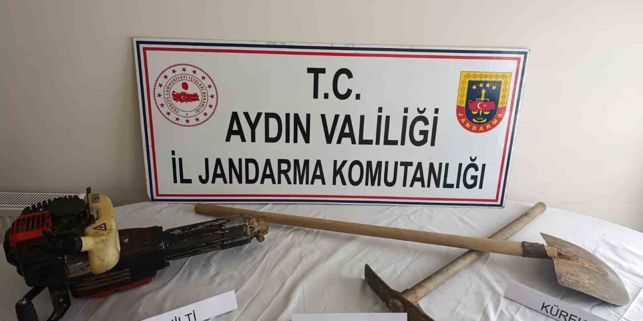 İzinsiz kazı yaptı, suçüstü yakalandı