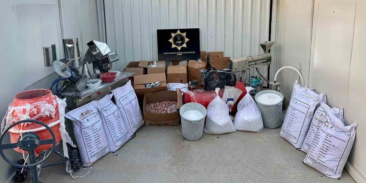 Aydın polisinden zehir üretimine ağır darbe: 271 kilo 860 gram ham madde ele geçirildi
