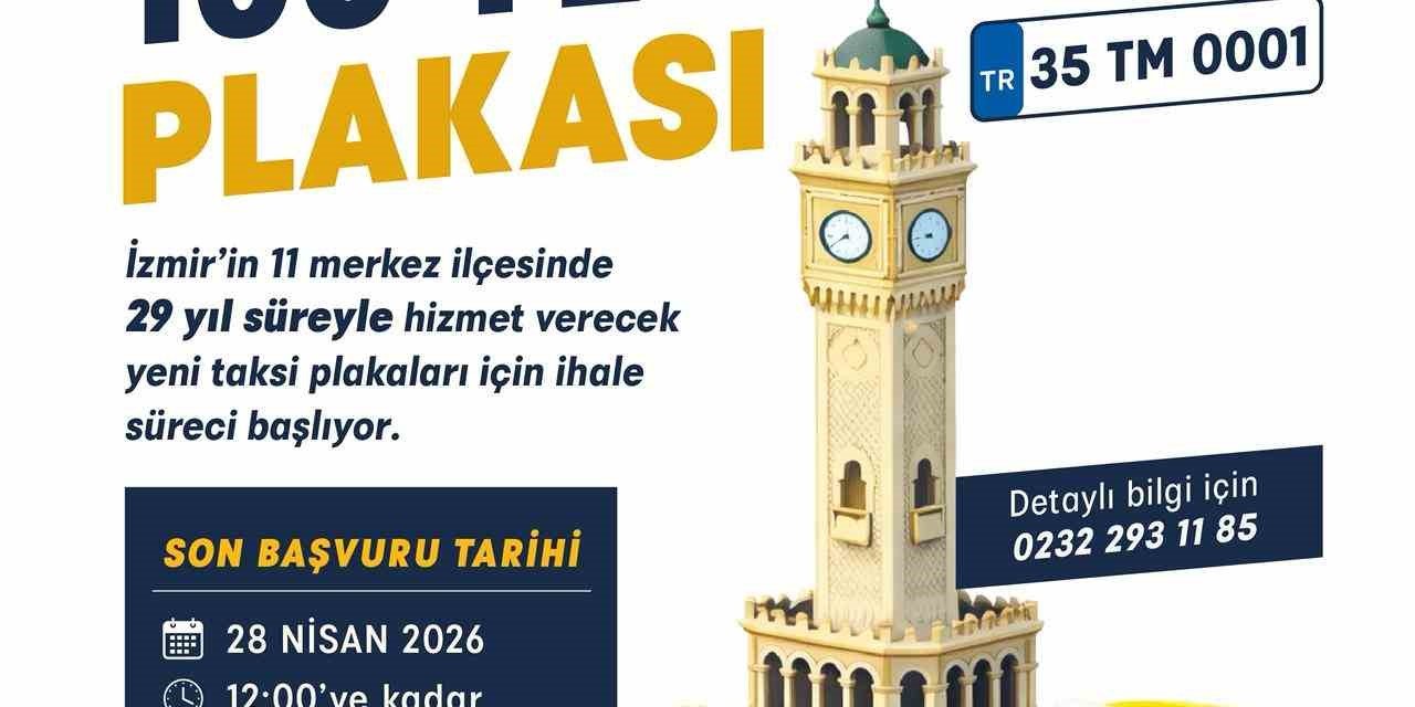 İzmir’de 11 ilçeye 100 taksi plakası için ihale başvuruları devam ediyor
