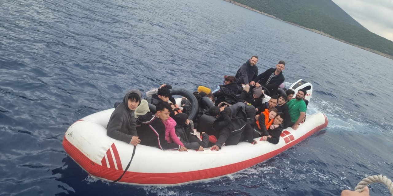 Bodrum’da 40 düzensiz göçmen yakalandı: 2 gözaltı