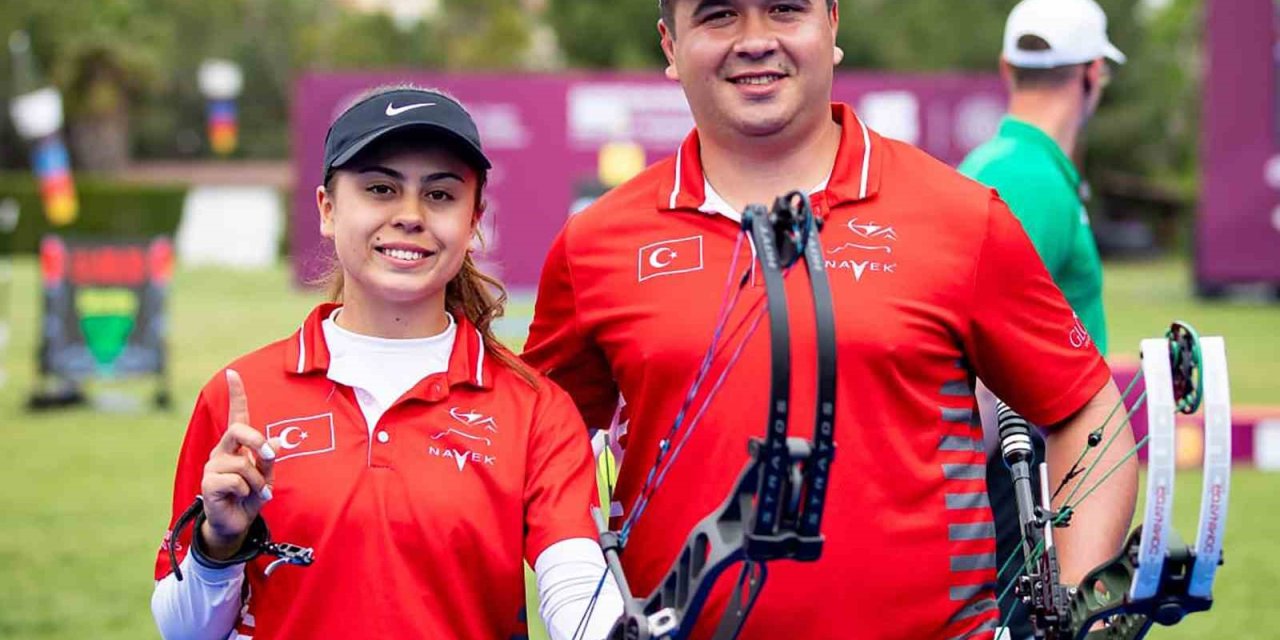 Milli okçular Hazal ve Emircan’dan altın madalya