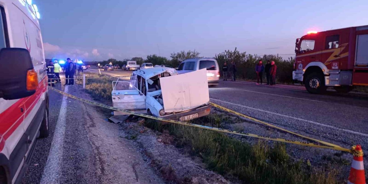 Denizli’de otomobil takla attı: 1 ölü, 4 yaralı
