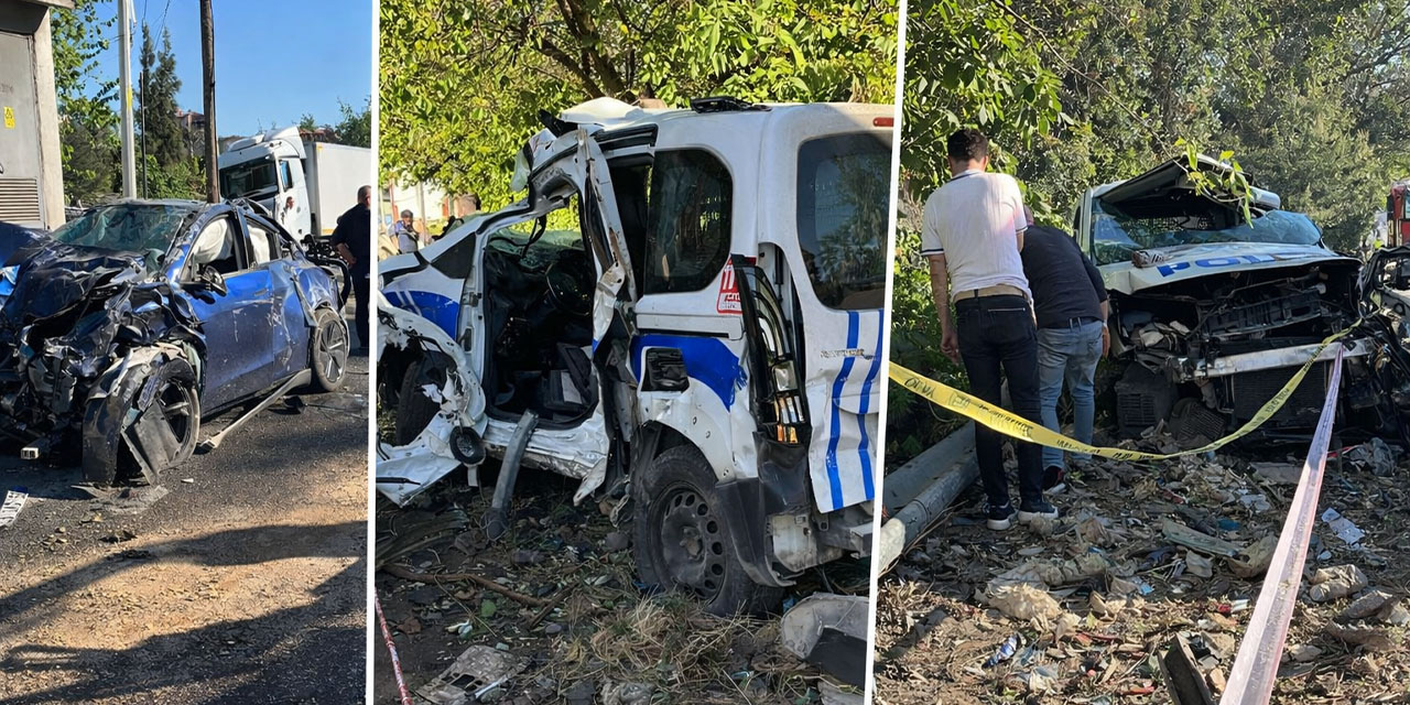 Freni boşalan tır 10 araca çarptı, 1 polis şehit