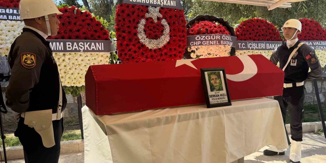 Şehit polisin cenazesinde gözyaşları sel oldu