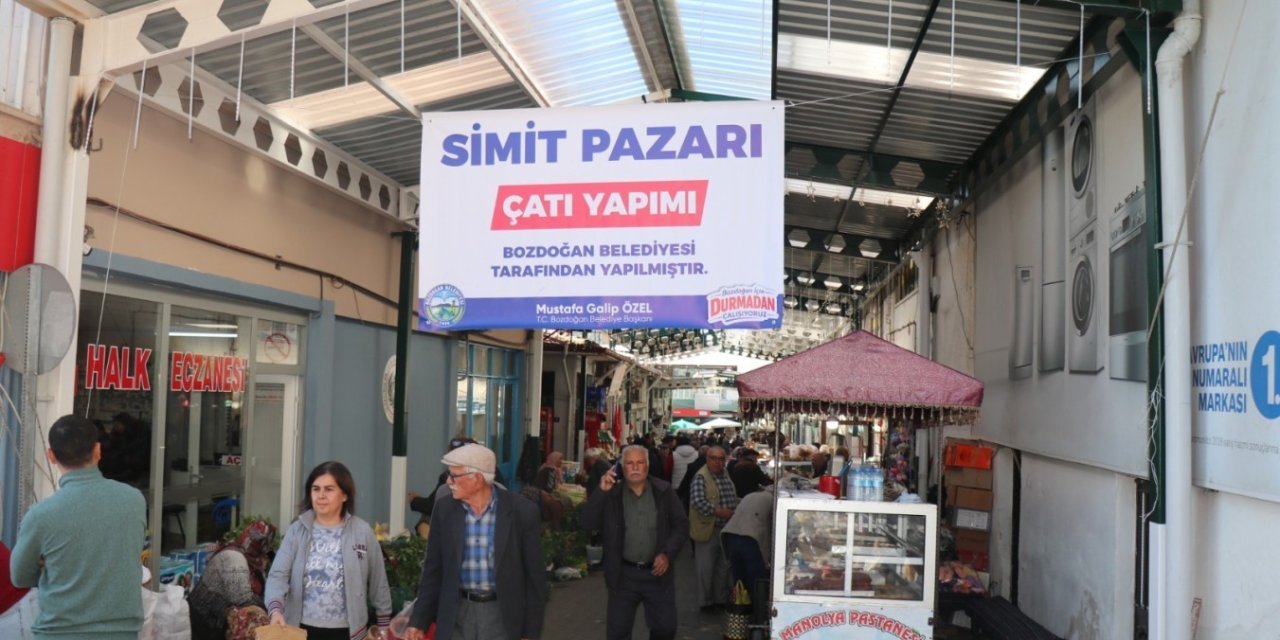 Bozdoğan’da Simit Pazarı Sokağı düzenleme çalışması tamamlandı