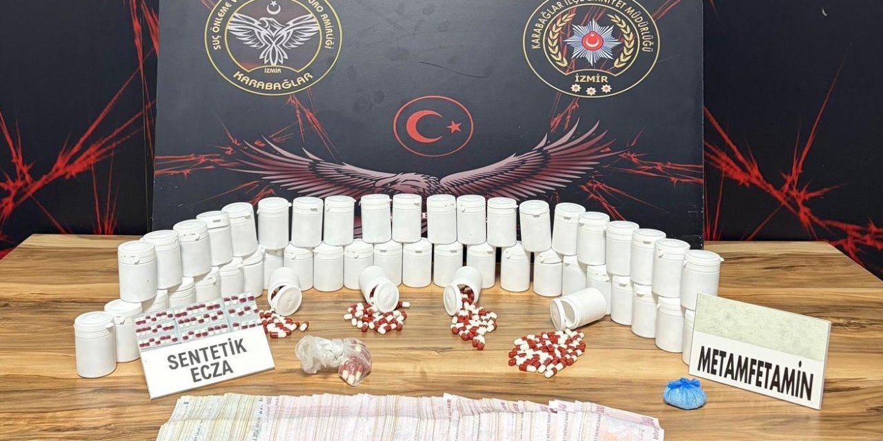 İzmir’de binlerce uyuşturucu hap ele geçirildi