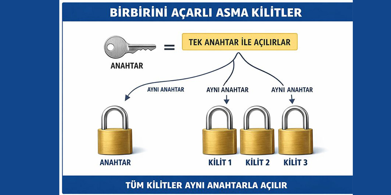 Birbirini açarlı kilit sistemleri nedir? Güvenlikte pratik ve akıllı çözümler