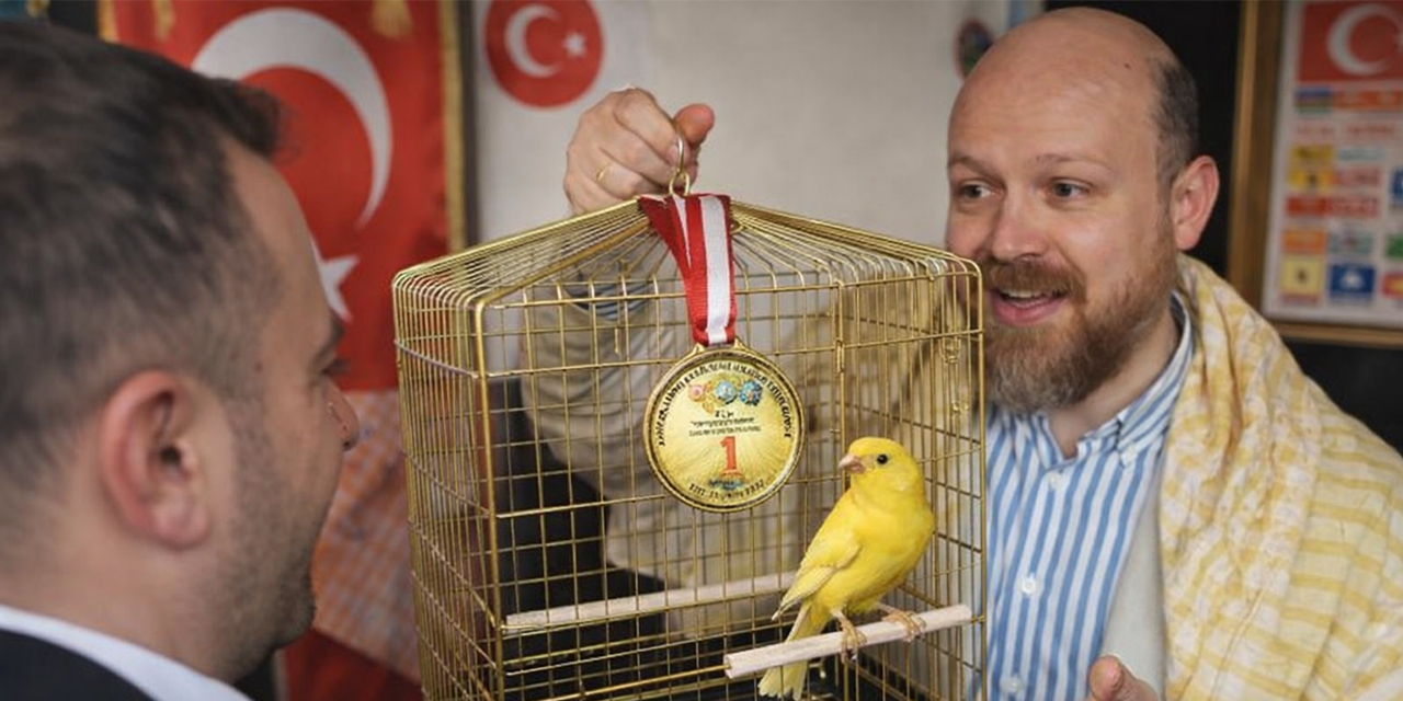Bilal Erdoğan’a Nazilli’de madalyalı sarı kanarya hediyesi