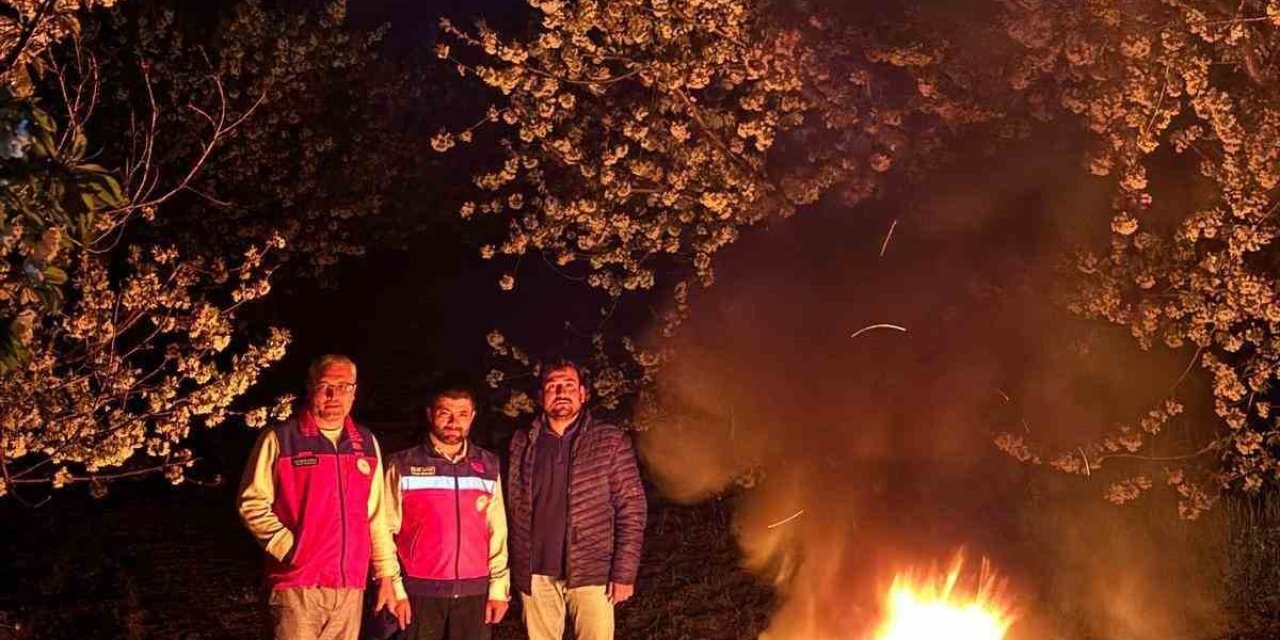 Üreticilerin zirai dona karşı mücadelesi sürüyor