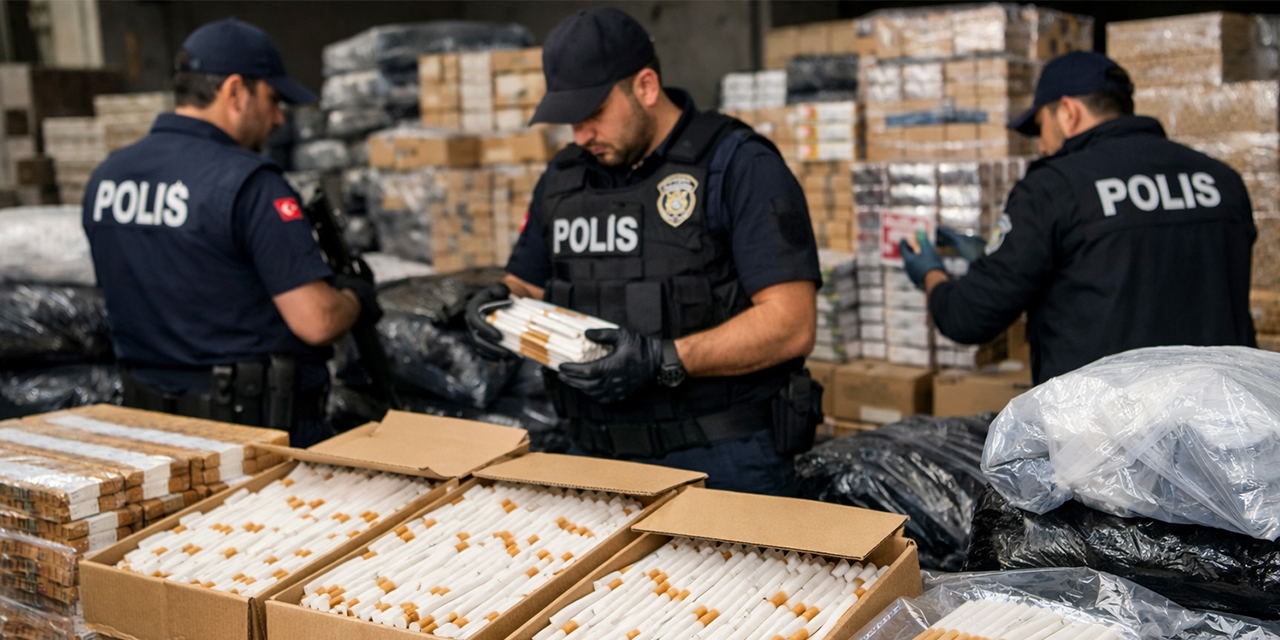 Polis 4 milyon 675 bin adet doldurulmuş kaçak makaron ele geçirdi