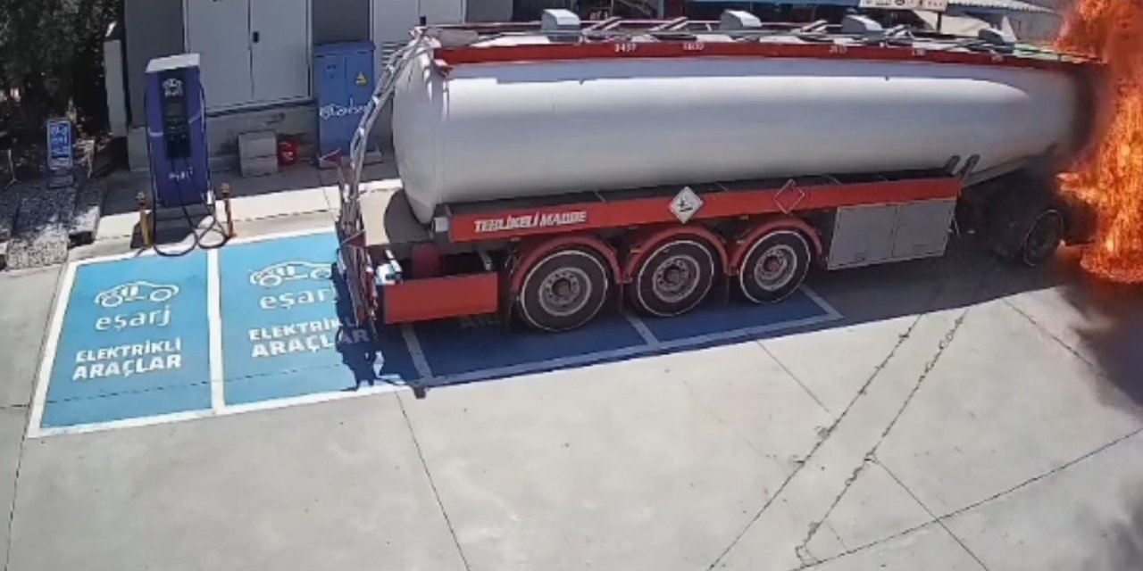 Fethiye’deki tanker yangınının güvenlik kamera kayıtları ortaya çıktı