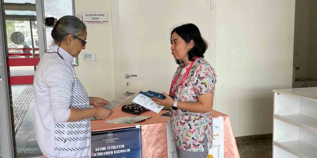 Çine’de astım hastalığına karşı vatandaşlar bilgilendirildi