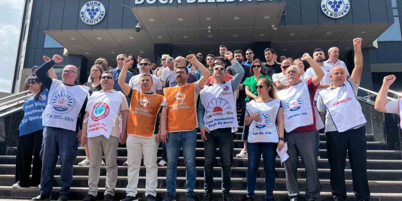 Buca Belediyesi’nde memurların eylemi sürüyor: Özgür Özel’e seslerini duyuracaklar
