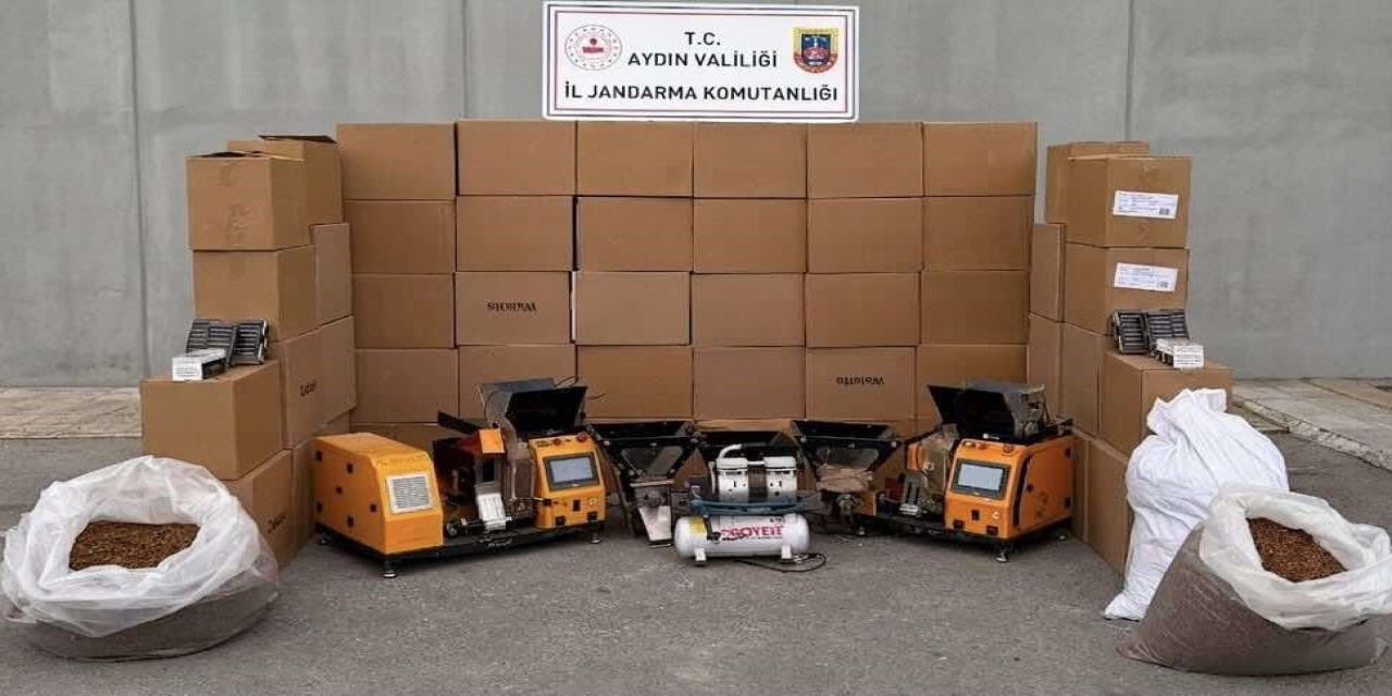 Efeler’de kaçak sigara imalathanesine baskın